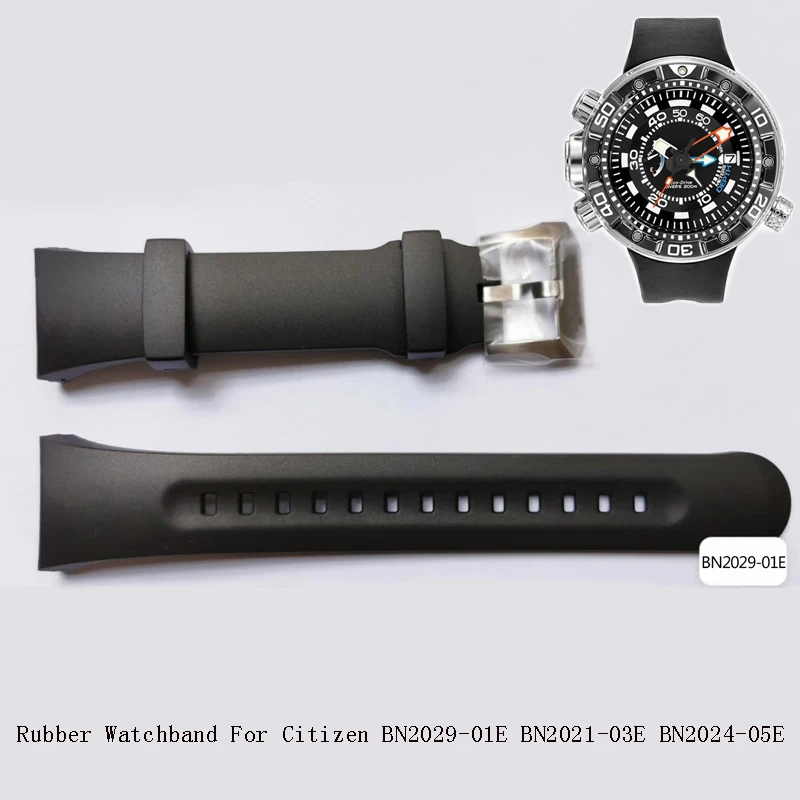 Per Citizen Bn2029-01E Bn2021-03E Bn2024-05E Cinturino In Gomma Diving Water Ghost Cinturino Per Orologio Da Uomo Grande/Enorme Mostro
