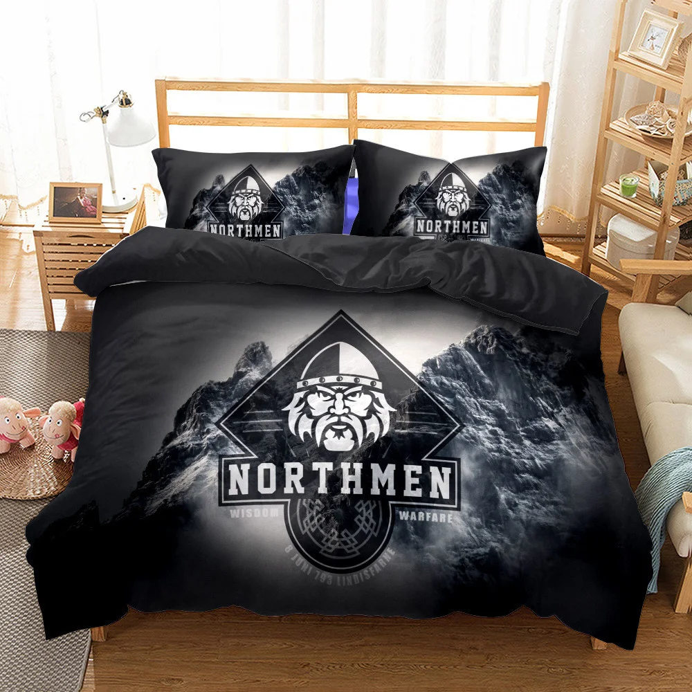 Viking Legend Double 3PC Bedding Set Femir Winnick Standen Brighton Gusta S.Single 2PC Pillowcase Duvet Cover Kint Home Textile 