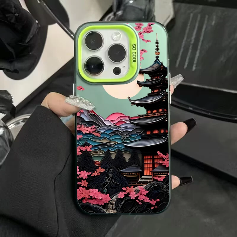 Japanese Scenery House Painted Phone Case Cover