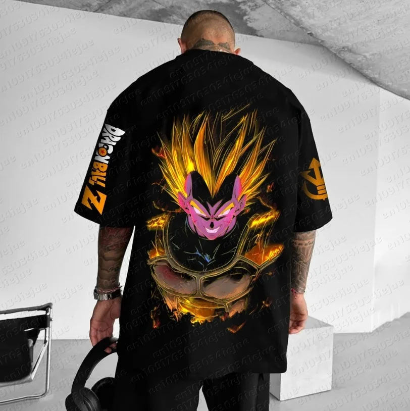 Camiseta de algodon Dragon Ball para hombre, camiseta Y2k Anime