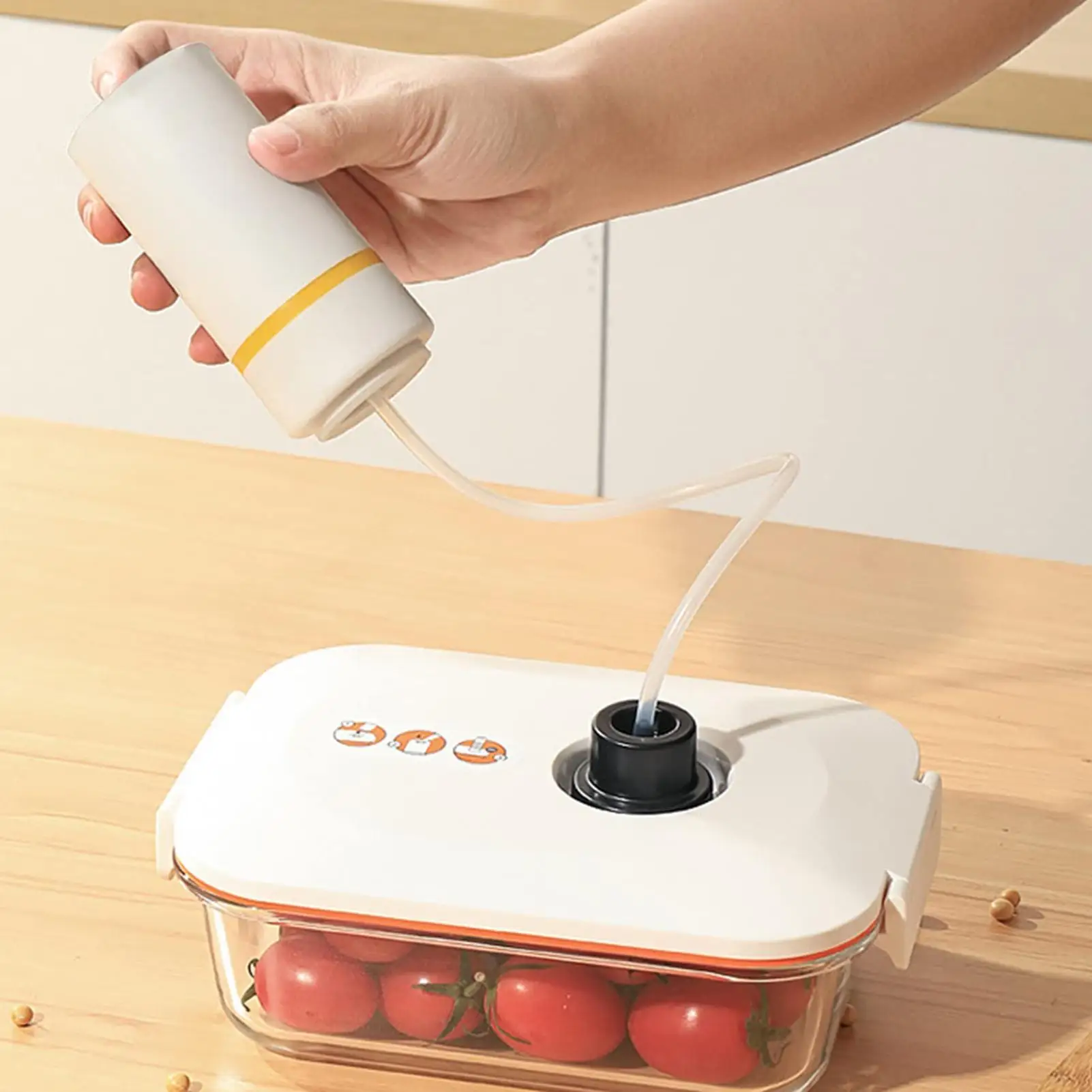 Electric Vacuum Pump for Food Storage Portable Air Sealer Machine USB Rechargeable Vacuum Sealer for Clothes Compression Bags 4