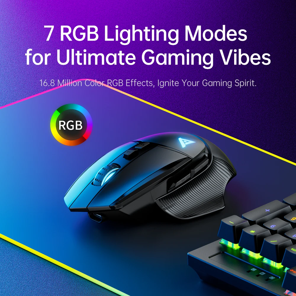 TAIDU TWG502 Gaming Mouse with RGB 2.4G Wireless Bluetooth Mouse 3Mode 14800DPI Lightweight for PC Gamer Computer Laptop wireless mouse gaming mouse