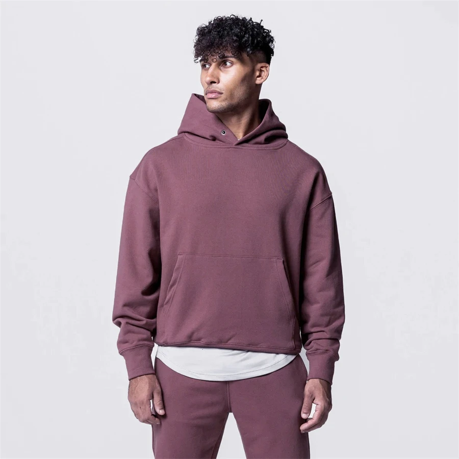 2023 new men trend loose hoodie hooded basketball jersey running training pullover casual sports outdoor long sleeve jacket