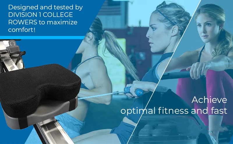 Cuscino Per Sedile Da Vogatore Concept 2 - In Memory Foam, Antiscivolo, Con Fodera Lavabile