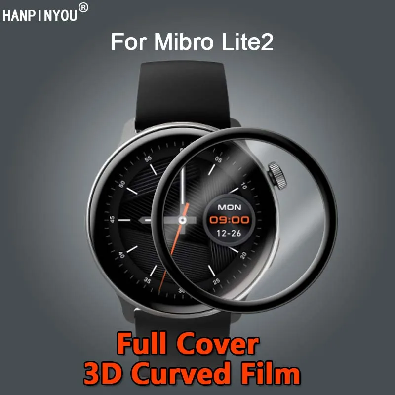 Per Mibro Lite2 Lite 2 Smartwatch Ultra Clear Full Cover 3D Curved Plating Soft Pmma Film Screen Protector-Non Vetro Temperato