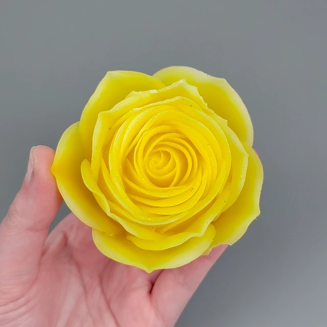 Food Grade Silicone Molds Flowers  Silicone Molds Flowers Candles - Rose  Flower - Aliexpress