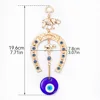 Turkish Blue Evil Eye Beads Charms Pendants Gold Colour Horseshoe&Elephant Hanging Ornament Car Amulet Lucky Gift Home Decor 3