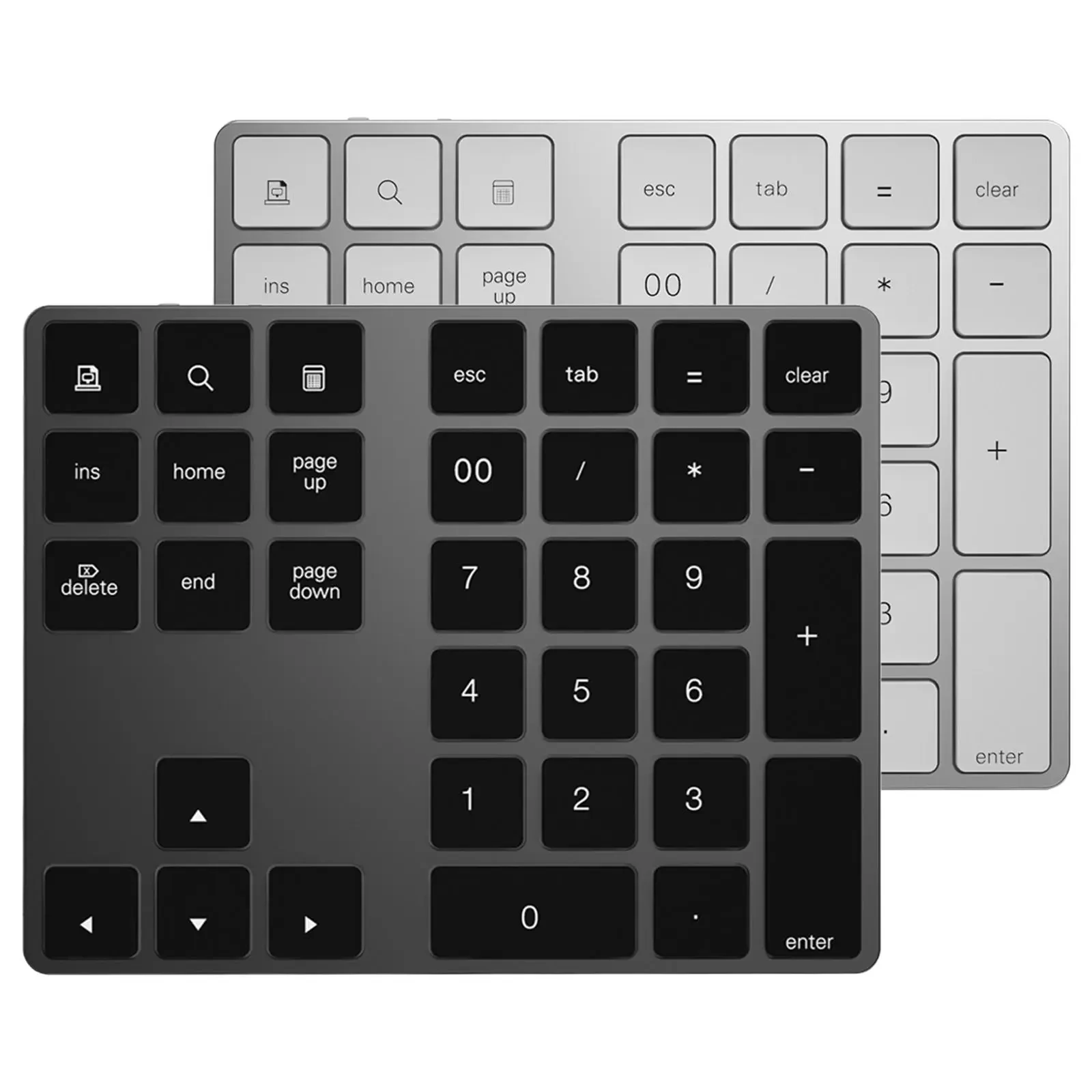 

34 Keys Wireless Bluetooth Numeric Keypad Ergonomic Digital Numpad Keyboard for Accounting Teller Windows iOS Android PC Tablet