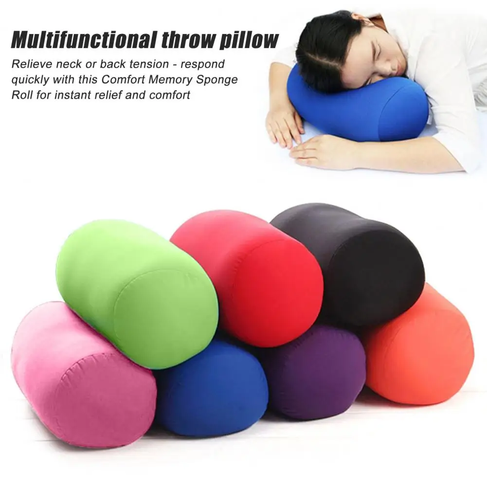 CylindricalPillowBuiltinFoamParticlesMicrobeadRollPillow