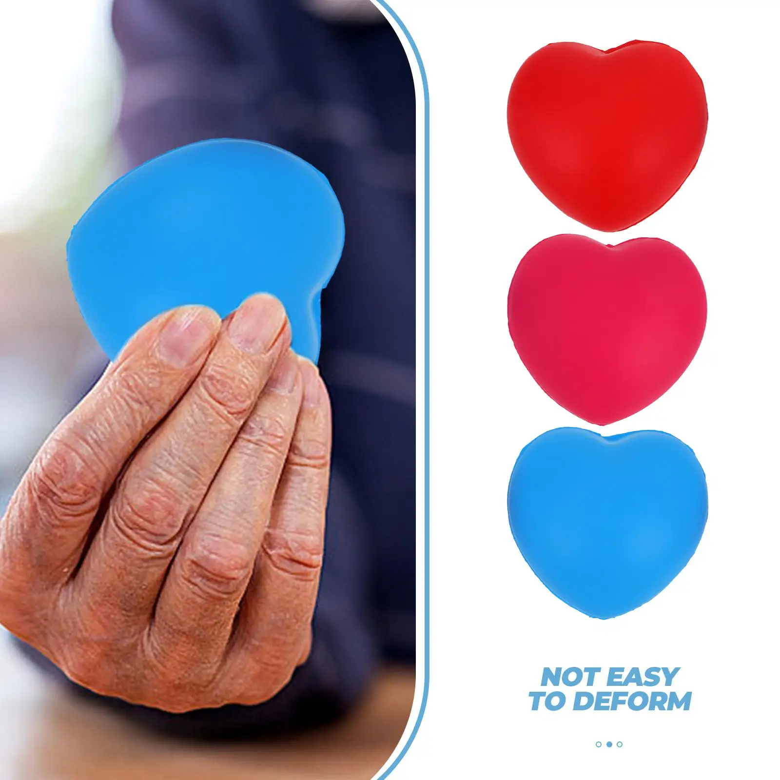 3 Pcs Exercises Grip Ball Stress Balls Hand Exercisers for Therapy Geometry Man