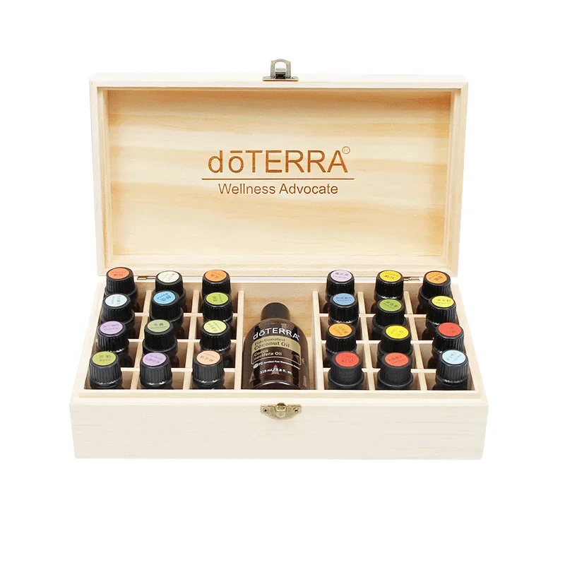 Für DoTERRA Aufbewahrungsbox für ätherische Öle, Holzkiste, 25/21