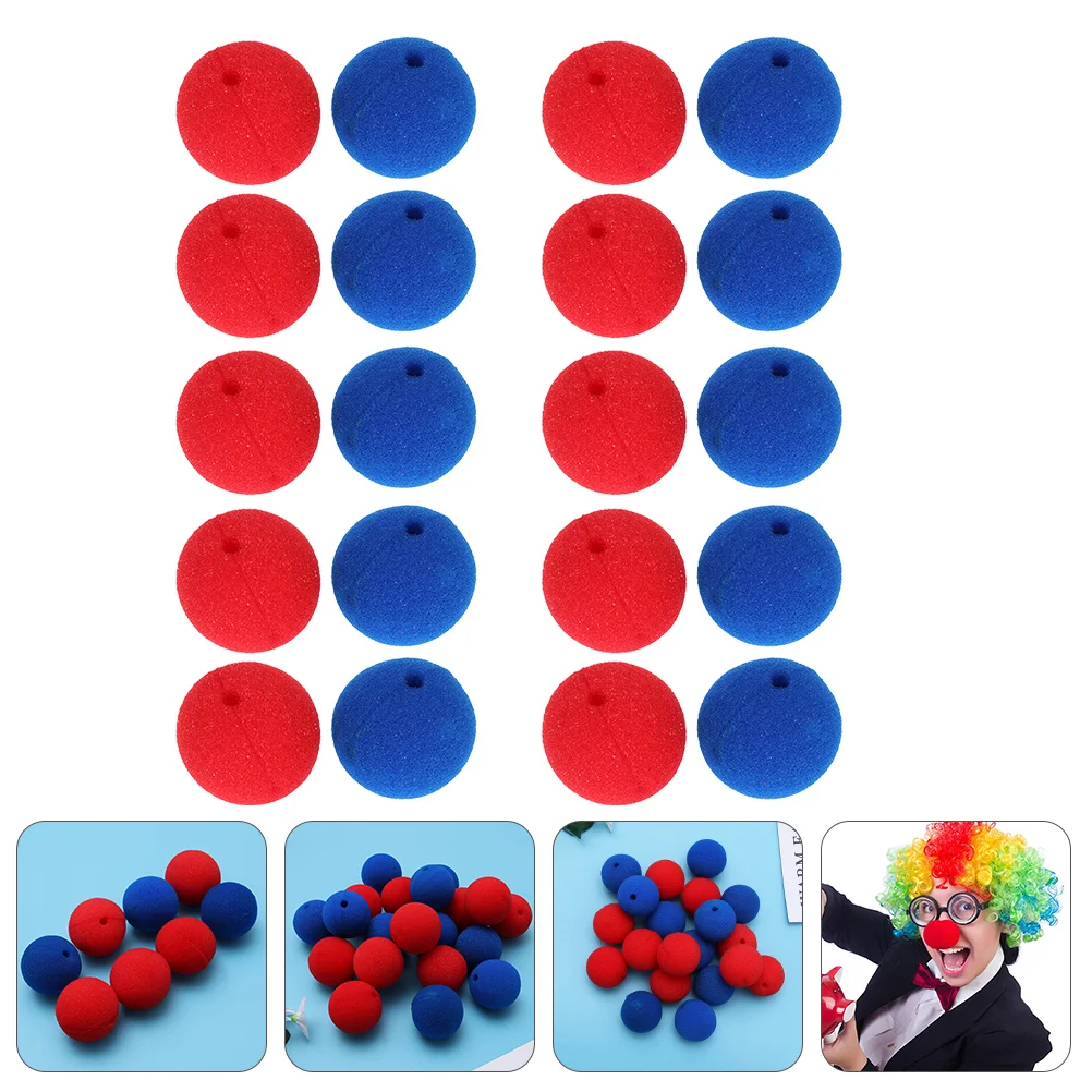 

Sponges Clown Blue Red Clown Red Nose Balls Stage Performance Props For Christmas Role-Play Props 5cm