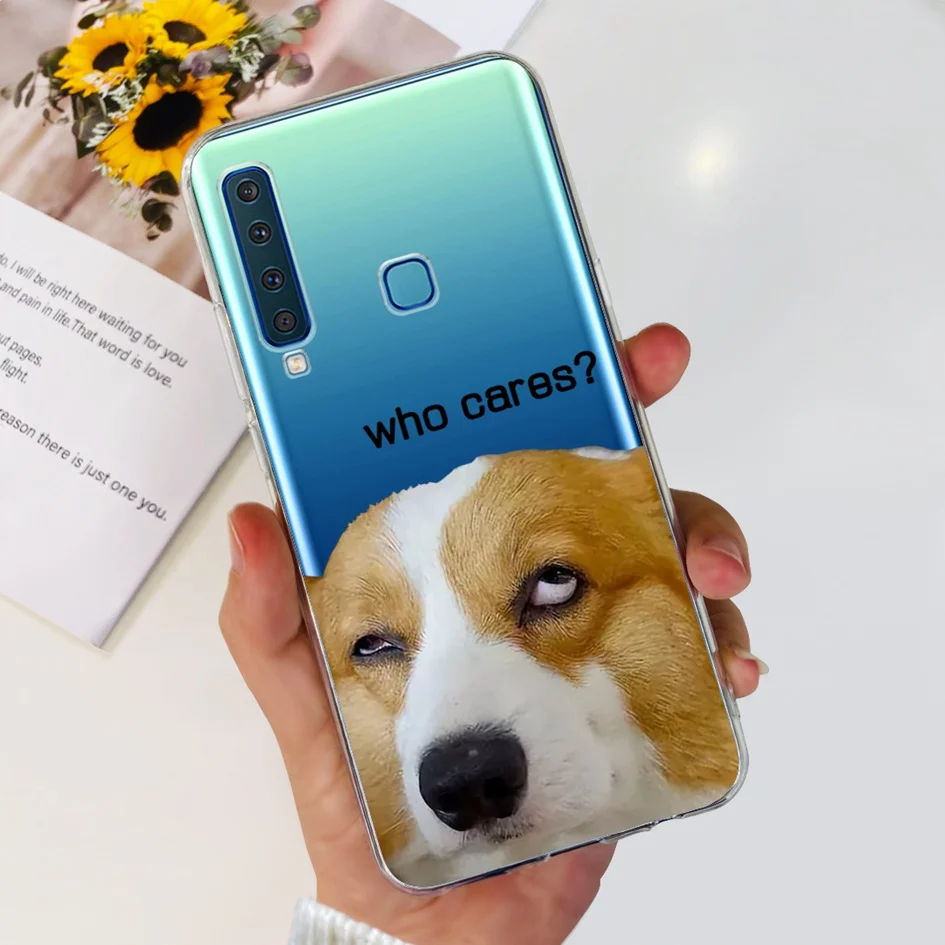 Floral Clear Soft TPU Silicone Phone Case - Elegant Protective Cover for Samsung Galaxy A9 2018