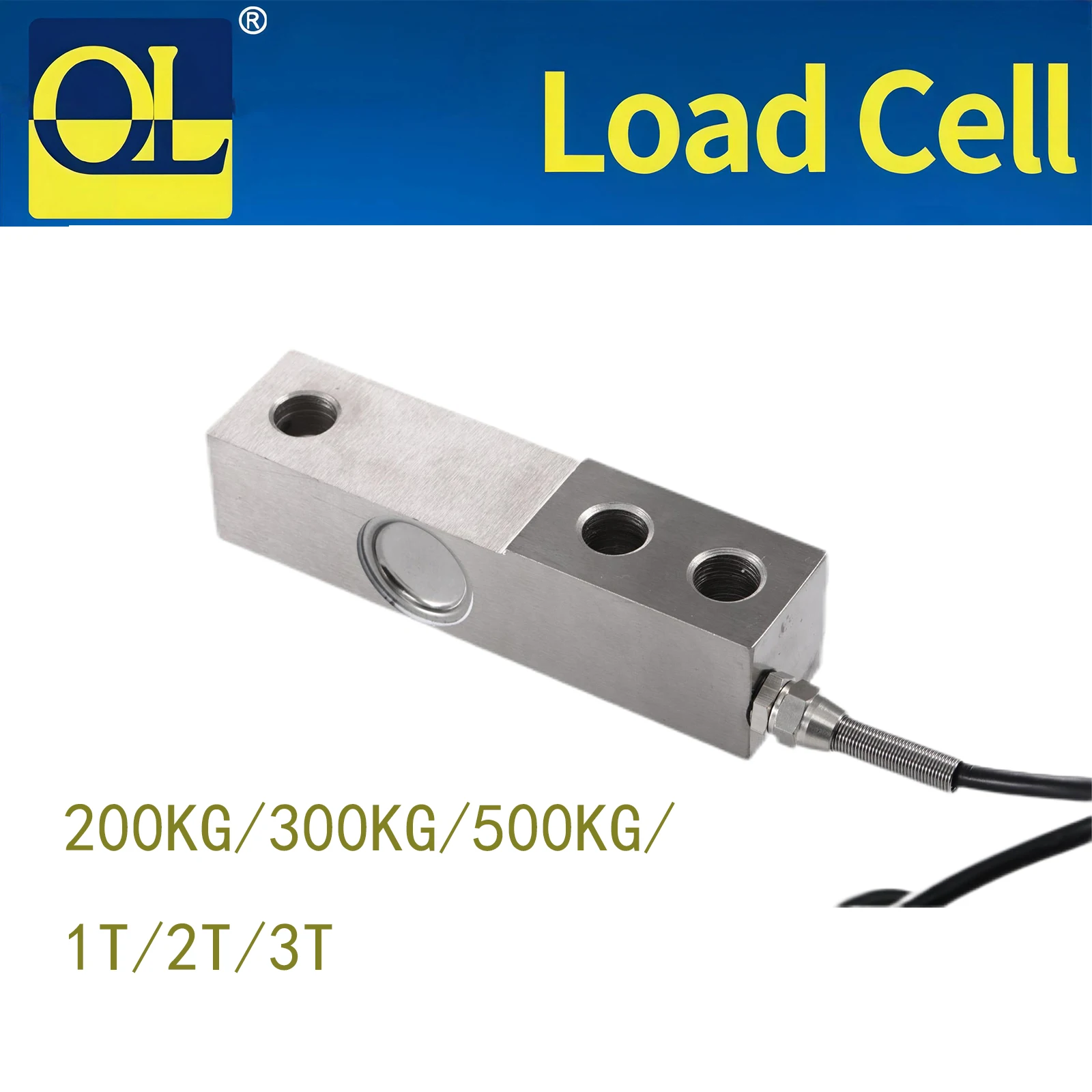 

200/300/500KG 1T/2T/3T Rectangle Typle Load Cell Decent Tension Pressure Force Weight Compression Sensor Testing