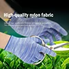 2PCS Breathable Nylon Gardening Gloves Non-Slip Working Gloves Housekeeping Labor Protection Gloves For Mechanic Construction 3
