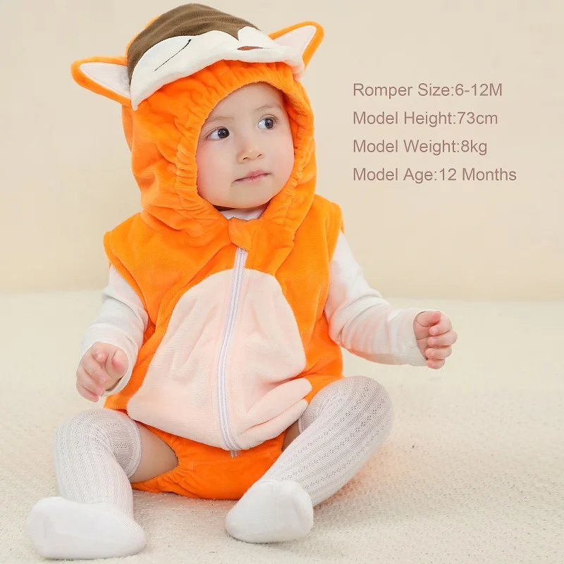 MICHLEY Spring Giraffe Baby Romper Bodysuit Sleeveless Newborn Clothes Infant Toddler Clothing Romper Halloween For Girl Boy 6