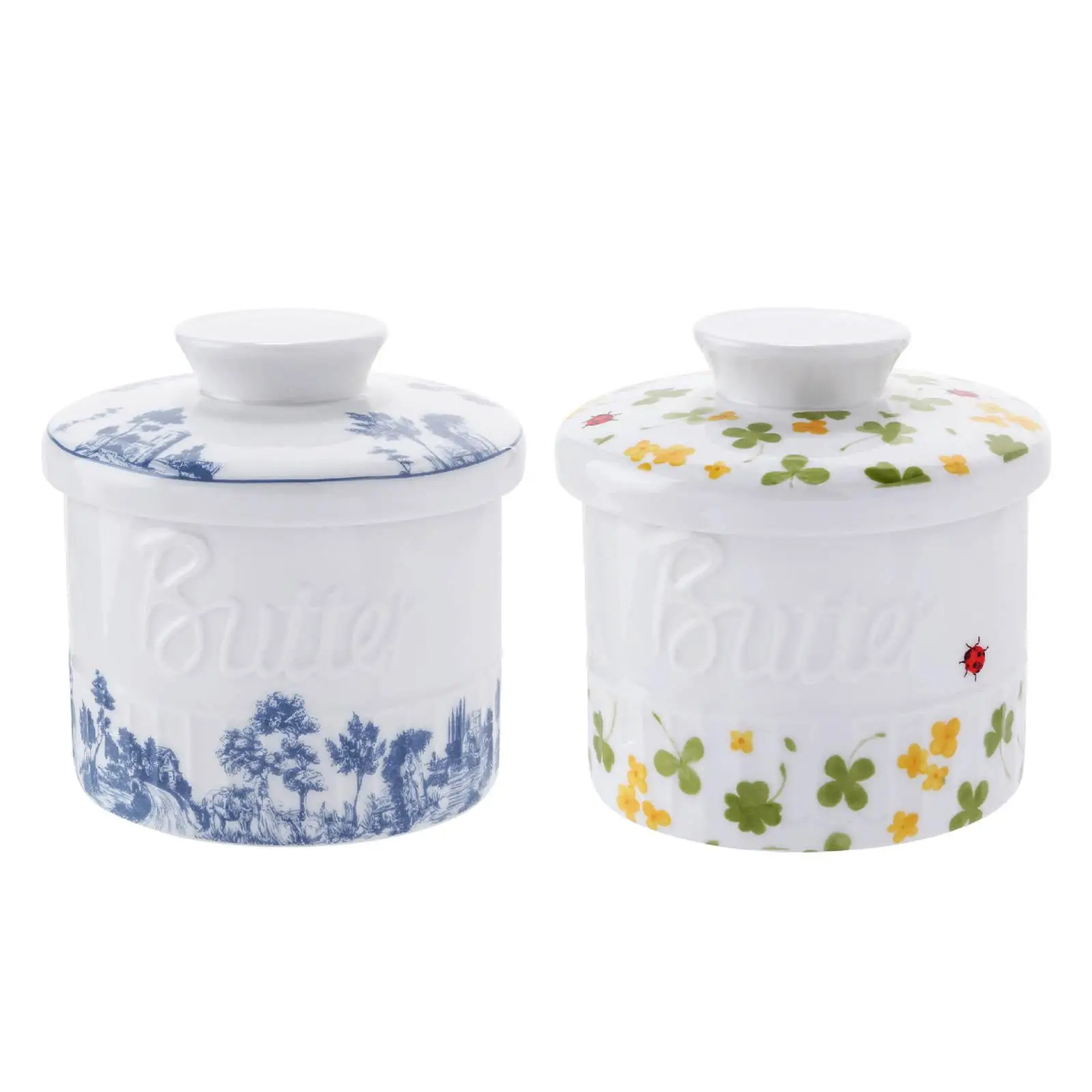 Butter Storage Box Pastoral Ceramic Butter Box French Butter Dish Keeper