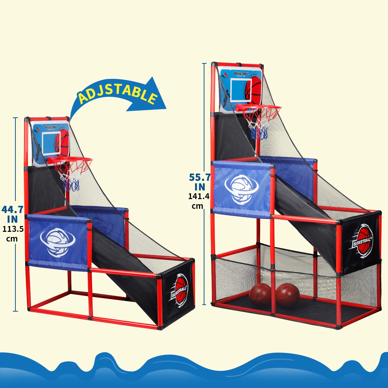 Arcade Basketball Game Set with Balls and Hoop,For Boys&Girls,Indoor Outdoor Toy,Ideal for Competition,Halloween/Christmas 3