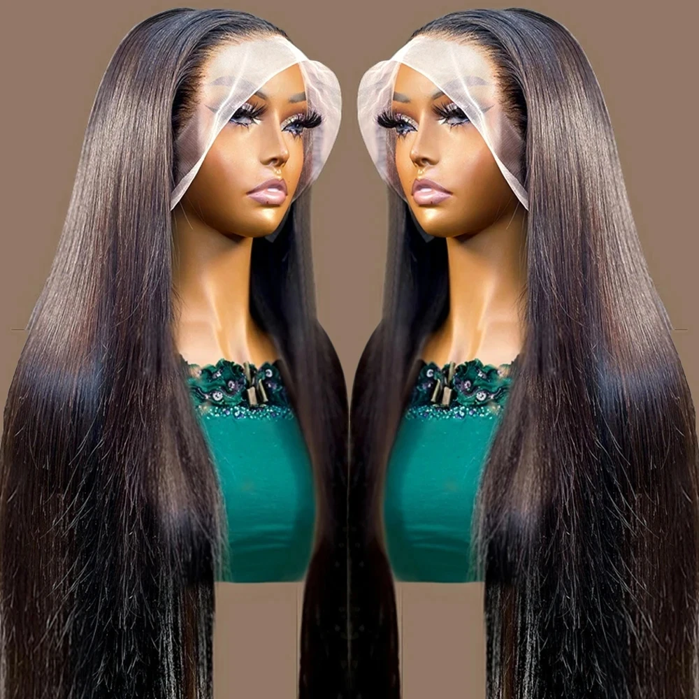 HD 360 Full Lace Wig Human Hair Pre plucked HD Lace Wig 13x6 Human Hair Wigs 36 inch Bone Straight Lace Frontal Wig For Women