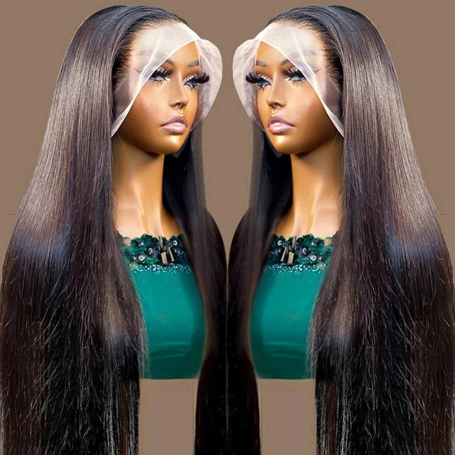 HD 360 Full Lace Wig Human Hair Pre plucked HD Lace Wig 13x6 Human Hair Wigs 36 inch Bone Straight Lace Frontal Wig For Women 2