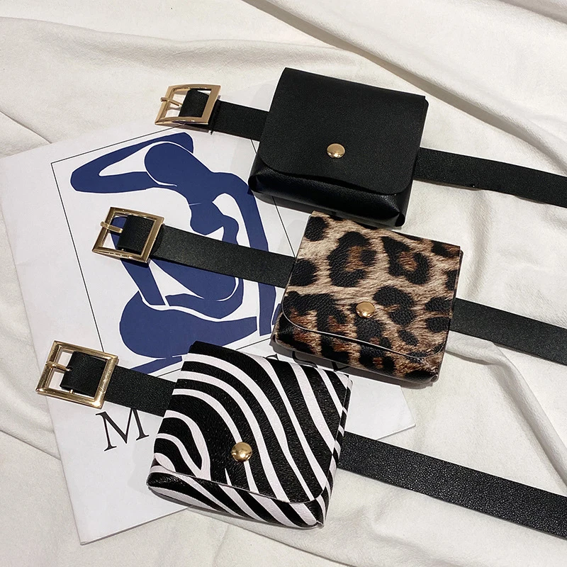 Women Mini PU Leather Fanny Pack Casual Waist Bag Girls Female Simple Classic Cell Phone Pocket Travel Purse with Removable Belt waist bag
