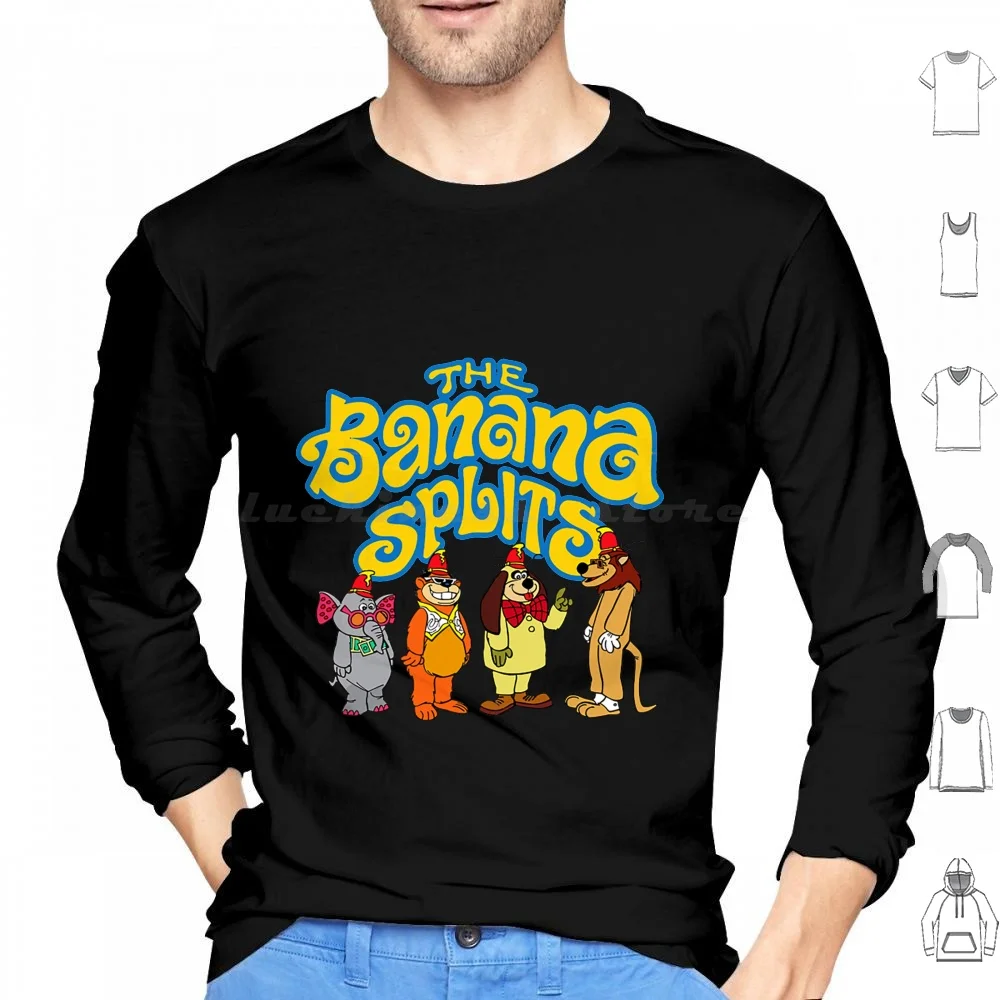 La Banana Divide T-Shirtthe Banana Divide Felpa Con Cappuccio In Cotone Manica Lunga The Banana Split
