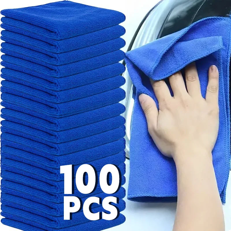 1/100PCS Microfiber Towels Car Wash Drying Cloth Car Care Detailing Cleaning Polishing Duster Home Kitchen Washing Rags microfiber towel,cleaning cloth,microfiber cleaning cloths,microfiber car towel,microfiber towels,fiber towel,microfiber washing towel,car drying towel,fiber car wipes,drying cloth