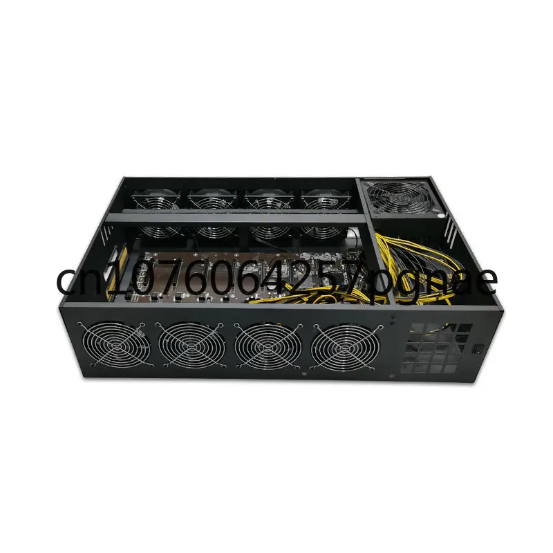

8 Gpu Case with 8 Quiet Fans Cpu and PSU Open Silent Case 8 Gpu Frame Chassis 8-card Rtx 3080 Rx580