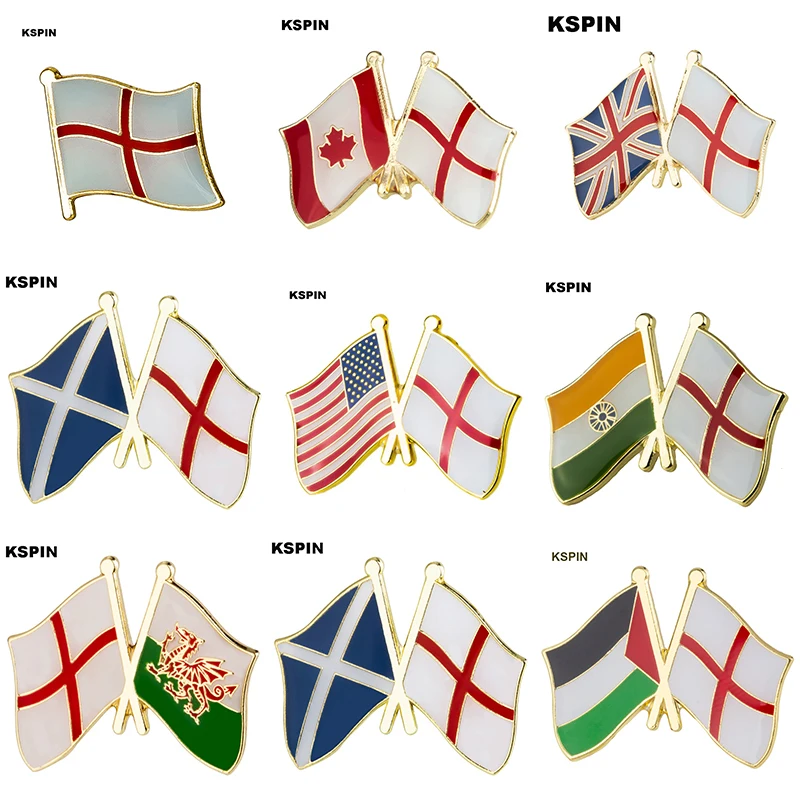 

10pcs a lot England Flag Laple Pin Badge Brooch