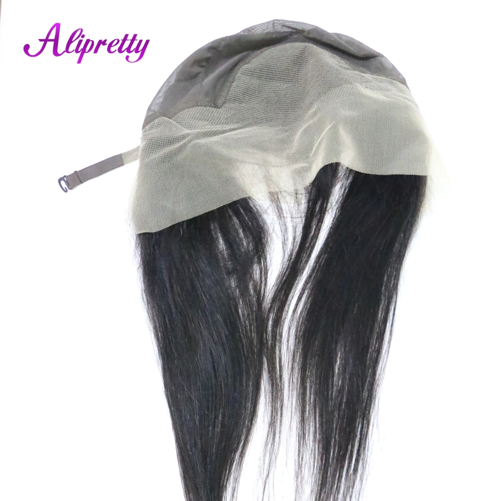 Alipretty Straight Hair 13x4 Lace Frontal Closure With Cap Natural Hairline Transparnet Lace Frontal Only Wig Cap With Hair