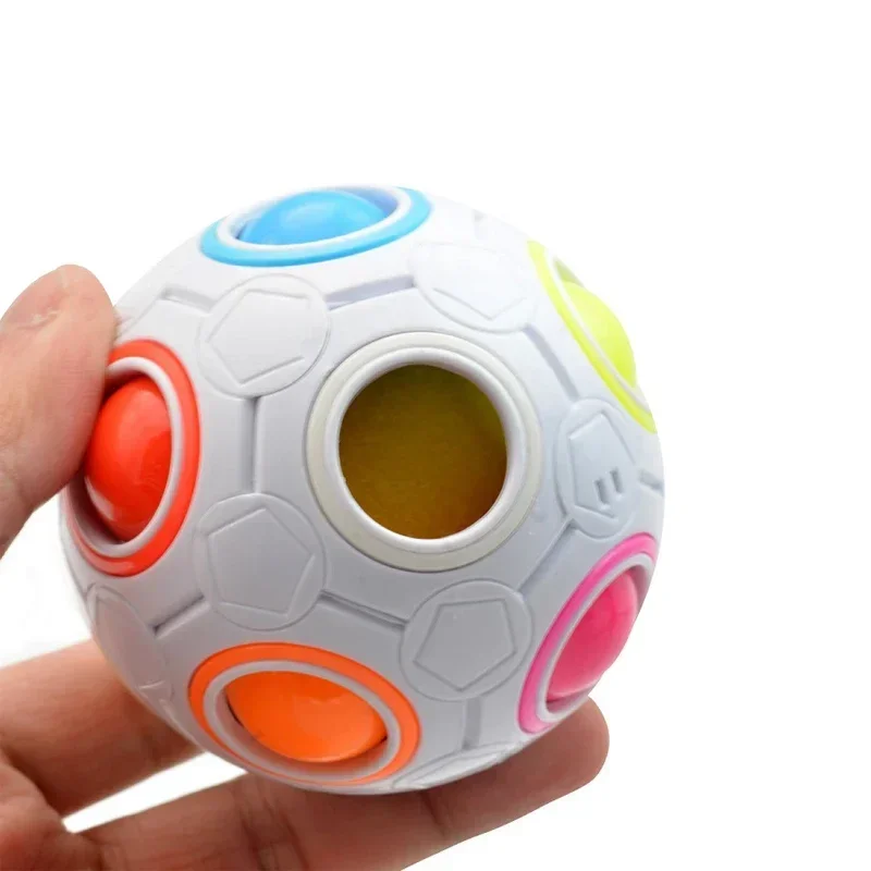 Magic Rainbow Puzzle Ball Creative Magic Spheric Cube Antistress Fidgets Toys for Children Adults Stress Relief Ball 3D Toy
