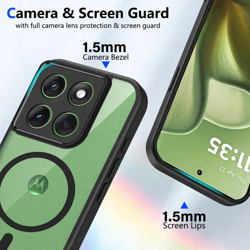 Motorola Signature Magnetic Transparent Silicone Phone Case with MagSafe Compatibility