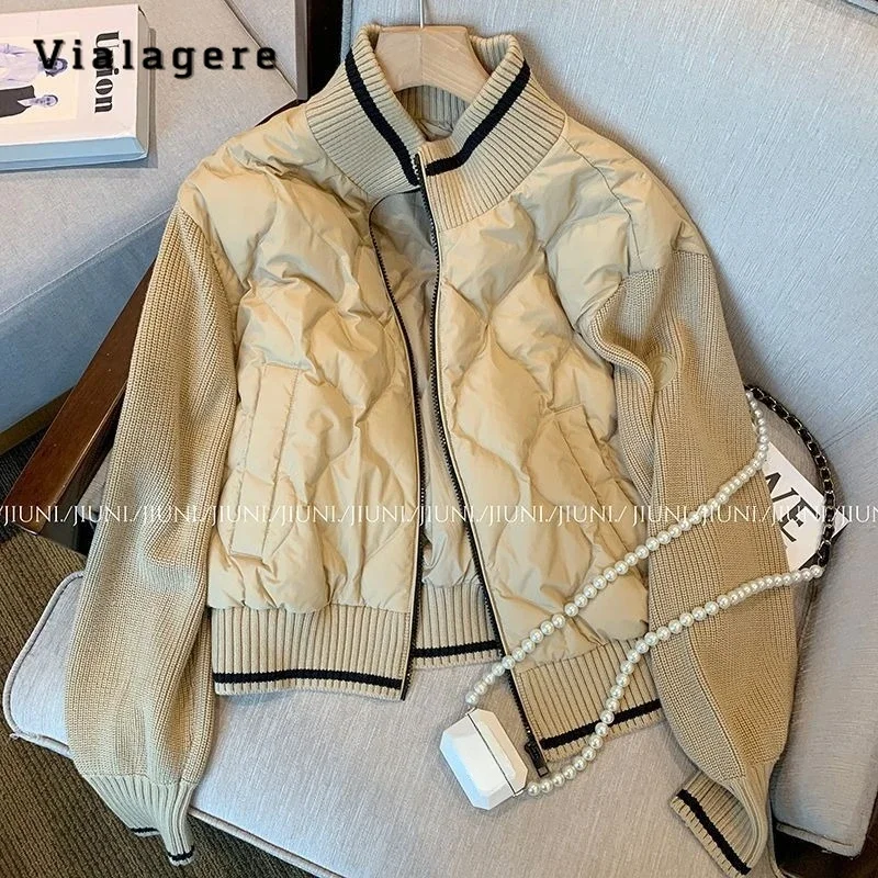 

Women's Vintage Casual Office Lady Loose Parkas Long Sleeve Solid Zipper Jacket 2023 Winter Elegant Warm Knitting Female Coat