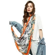 

CHENKIO Boho Scarf for Women Lightweight Floral Printed Scarf Fall Winter Fashion Scarves Wraps Shawl
