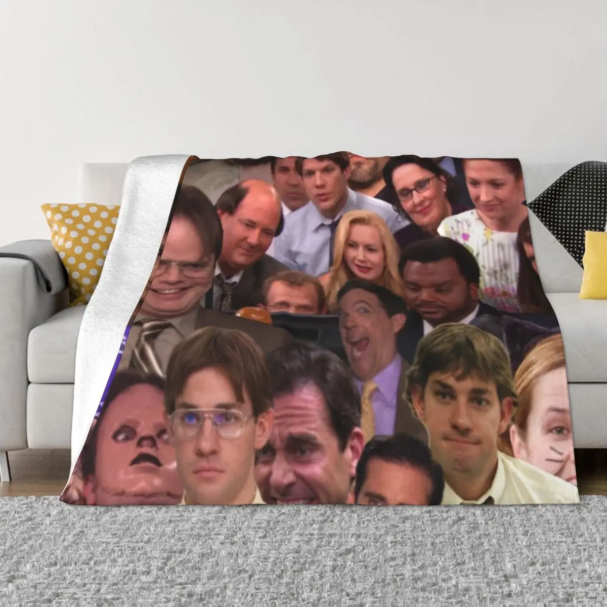 

Collage - The Office Throw Blanket warm blanket for winter fluffy blanket Furry Blanket Soft Big Blanket