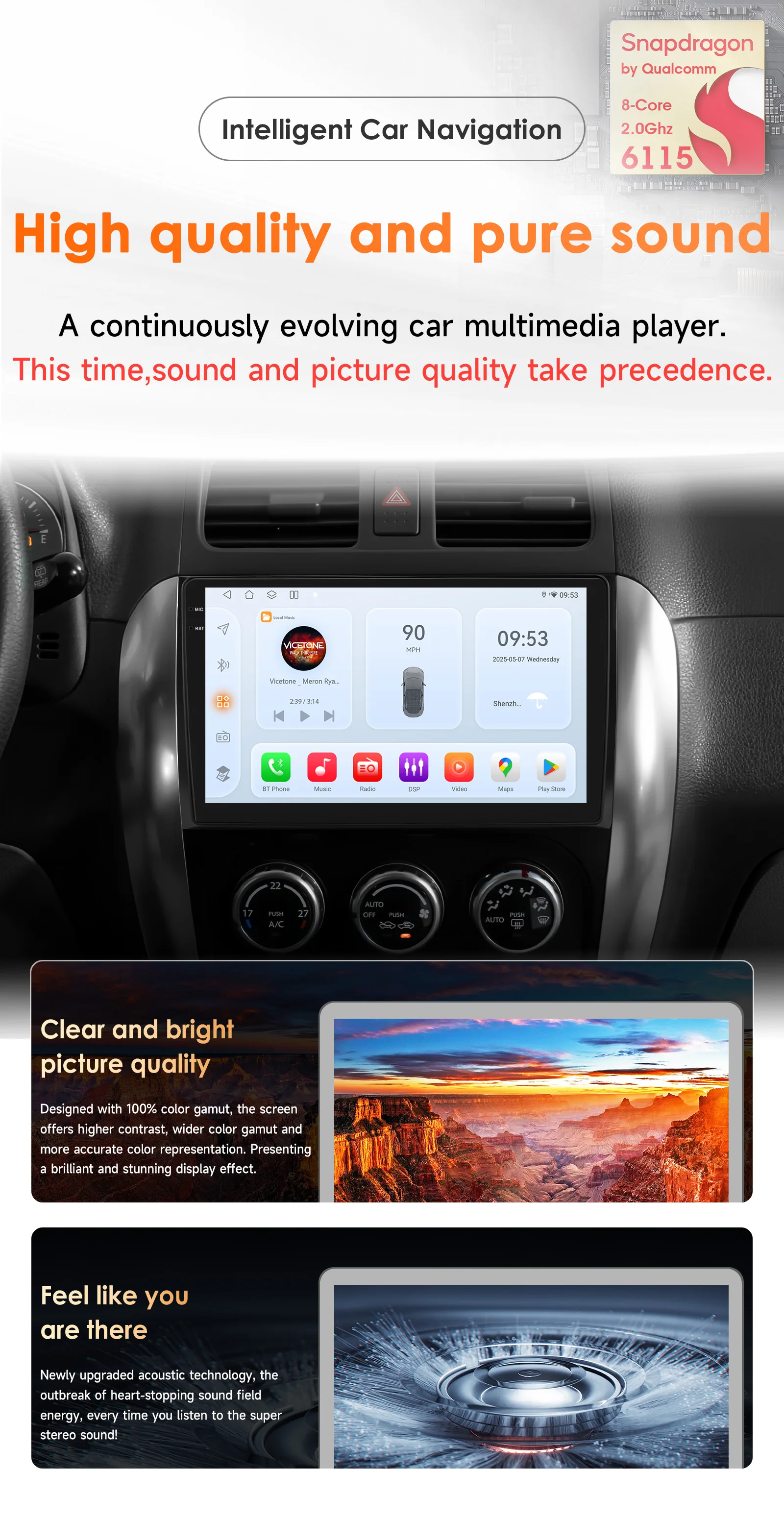 Hizpo Android Car Radio for Suzuki SX4 2006-2013 Fiat Sedici 2005-2014 Multimedia Video Player Navigation 2din Carplay Stereo BT