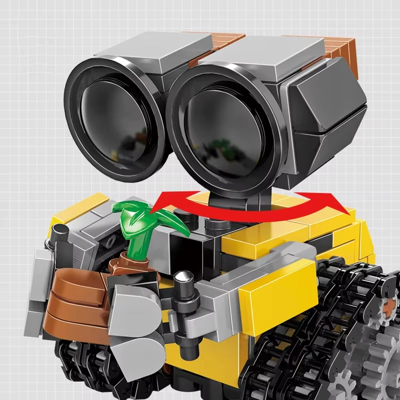 Robot Spaziale Mini MOC, Giocattolo da Costruzione, Modello Robot Tracciante, Personaggio Classico da Film di Fantascienza, Regalo per Bambini - immagine 5
