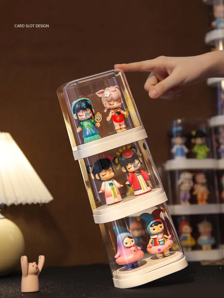 Boîte de rangement de jouets pour enfants, vitrine de figurines d