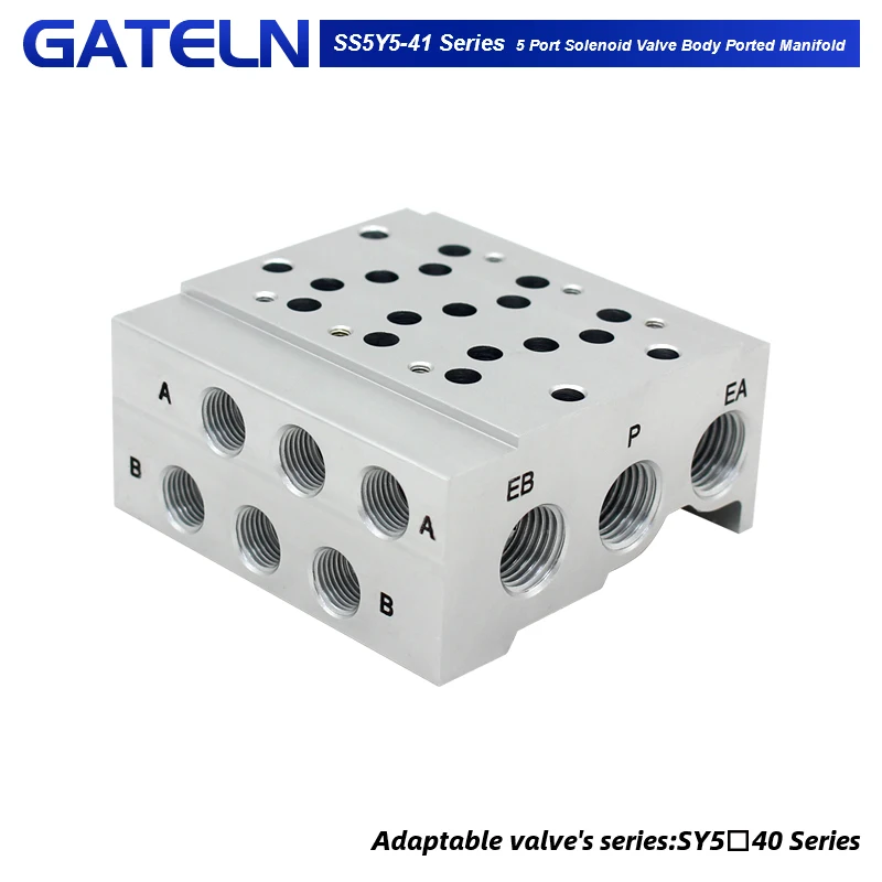 SS5Y5 41 Series 5 Port Solenoid Valve Body Ported Manifold for SY5[ ]20