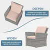 4 Pieces Outdoor Patio Furniture Set,Wicker Sectional Sofa Outdoor Patio Set Rattan Patios Furniture, Patios Conversation 3