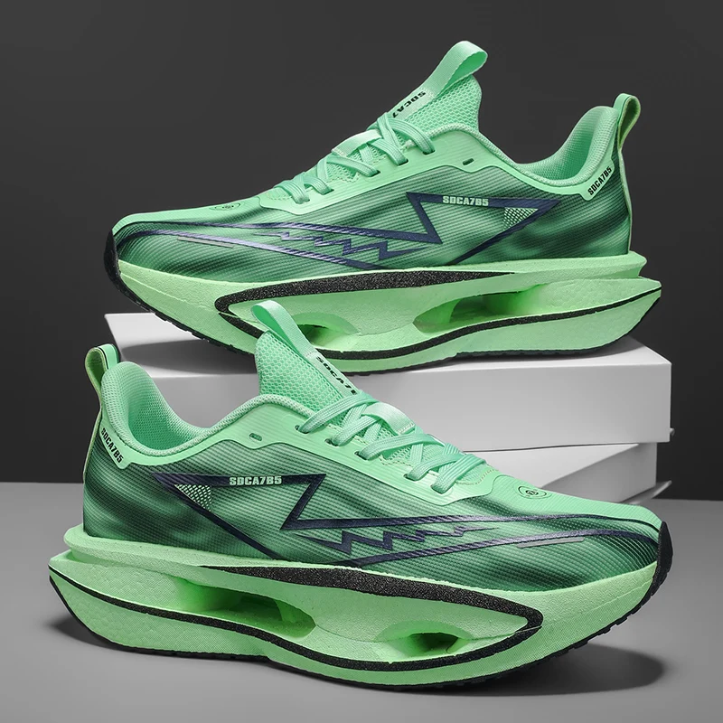 Men's Road Running Shoes, Breathable Casual Sneakers for Couples - Lightweight Non-Slip Sneakers Suitable for Running, Walking, and Training, Couple Style Large Size Sneakers, Spring and Summer Vacation Gift