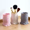 Vintage Flower Carved Pattern Makeup Brush Storage Box Brush Pen Pencil Storage Pot Holder Container Desk Organizer Gift 4