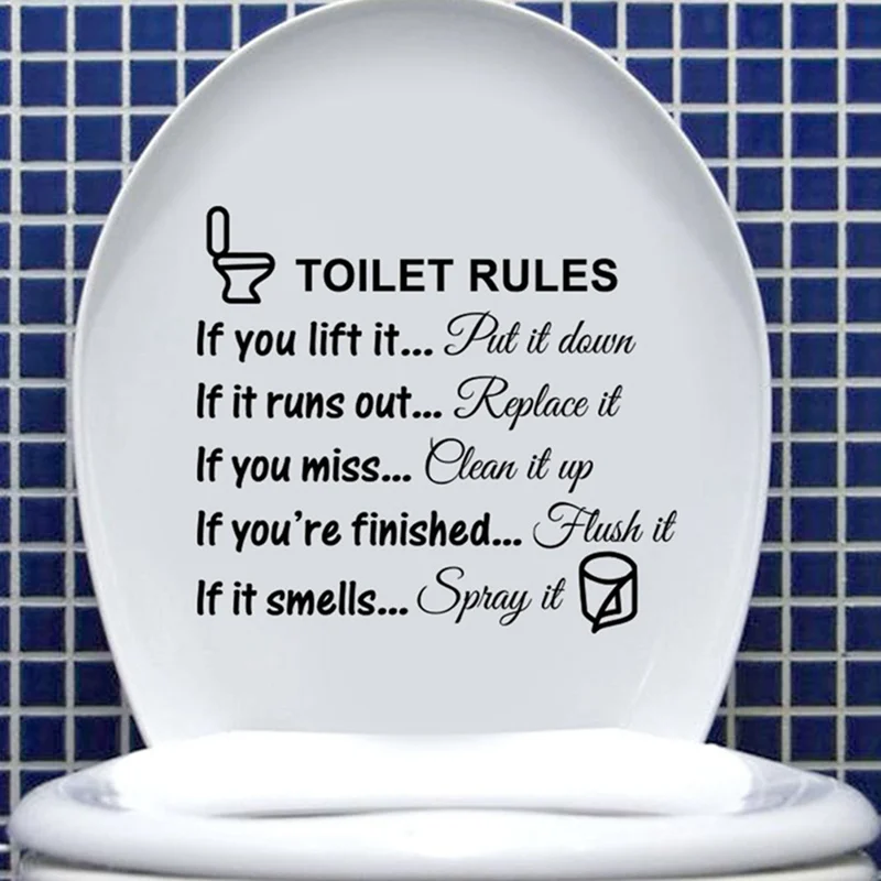 Funny Toilet Seat Sofa Chair Wall Stickers Bathroom Home Decoration Decals For Bedroom Kitchen Living Room Walls