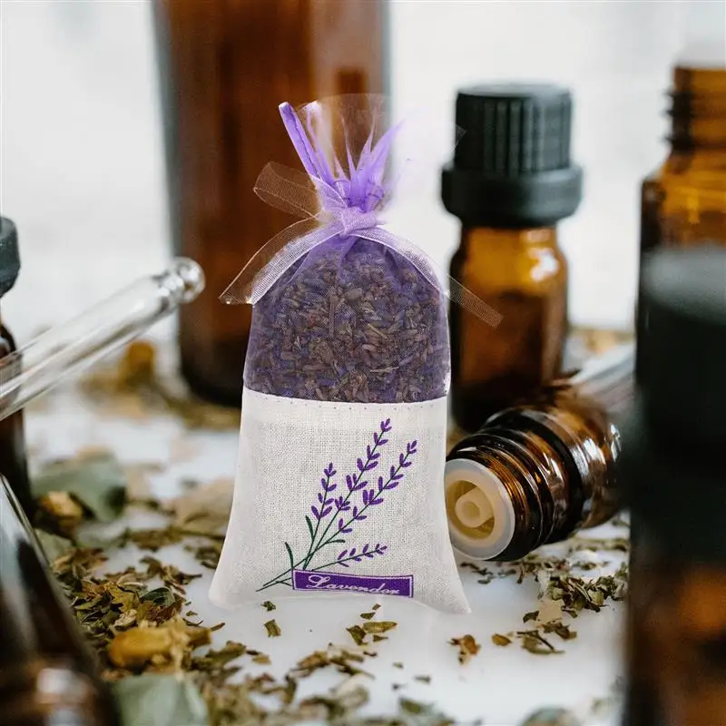 30pcs Empty Sachets Bag Flower Printing Fragrance Lavender Sachet Bag Floral Printing Fragrance Pouch for Relaxing Aromatic deodorant sachet bags fragrance bags