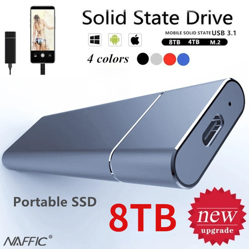 external hard drives Brand New Mini 8TB 4TB 2TB SSD High Speed Hard Disk External M.2 Solid State Disk Mass Storage USB 3.1 Type-C Interface external hard drive for ps5