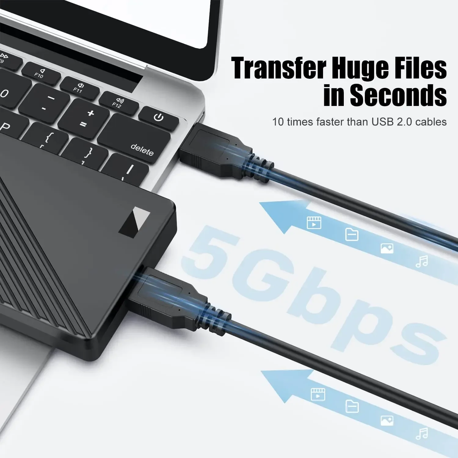 High-Speed USB 3.0 Male-to-Male Extension Cable