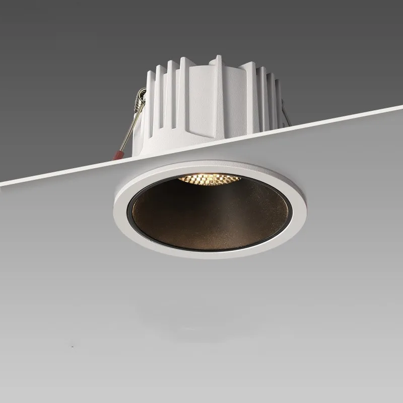 Round Frameless COB dimmable Recessed Downlight 7W/10W/15W 18W/24W LED Ceiling Spot Light for Bedroom Living room Kitchen led downlight recessed ceiling spotlight ceiling lamps