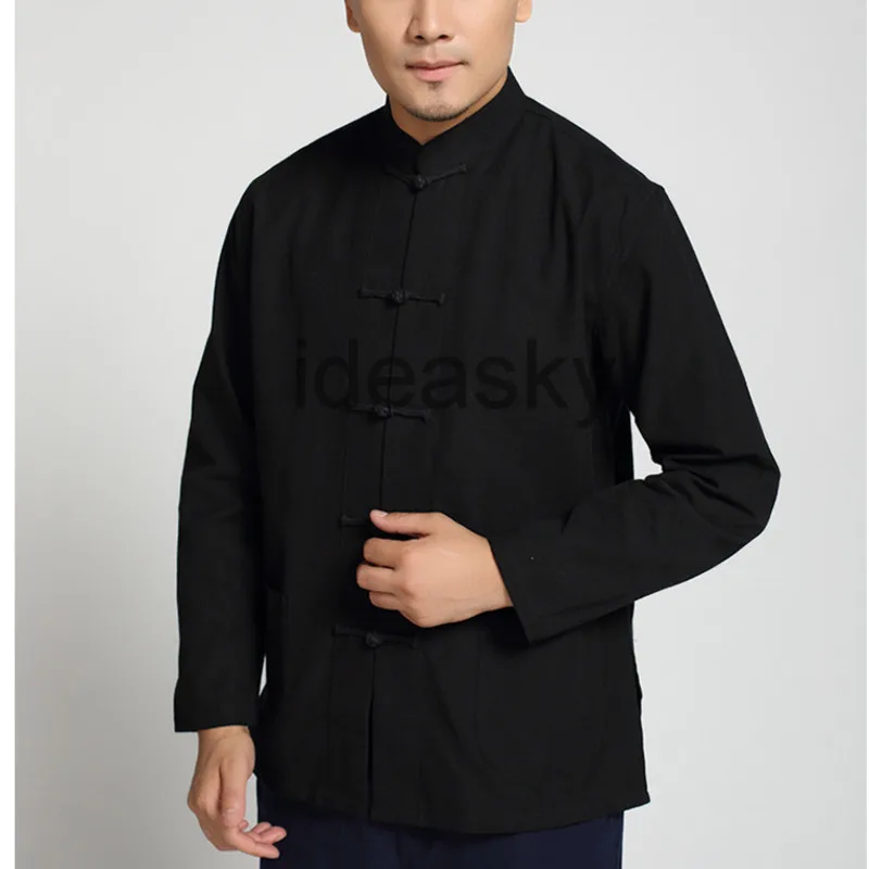 Kung fu shirt cotton tang hanfu male long-sleeve tai chi kung-fu clothing uniform traditional chinese clothing for men outfit
