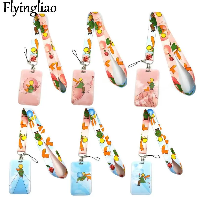 Little Prince Key lanyard Car KeyChain ID Card Pass Gym Mobile Phone Badge Kids Ring Holder Jewelry Decorations Chain for Gifts