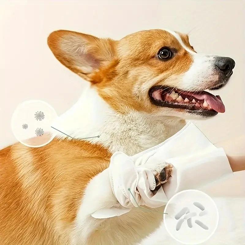 Pet Grooming Gloves Pet Cleaning Glove Wipes Disposable Pet Grooming Glove for Cats & Dogs 6 Pieces Per Pack Cleaning Supplies